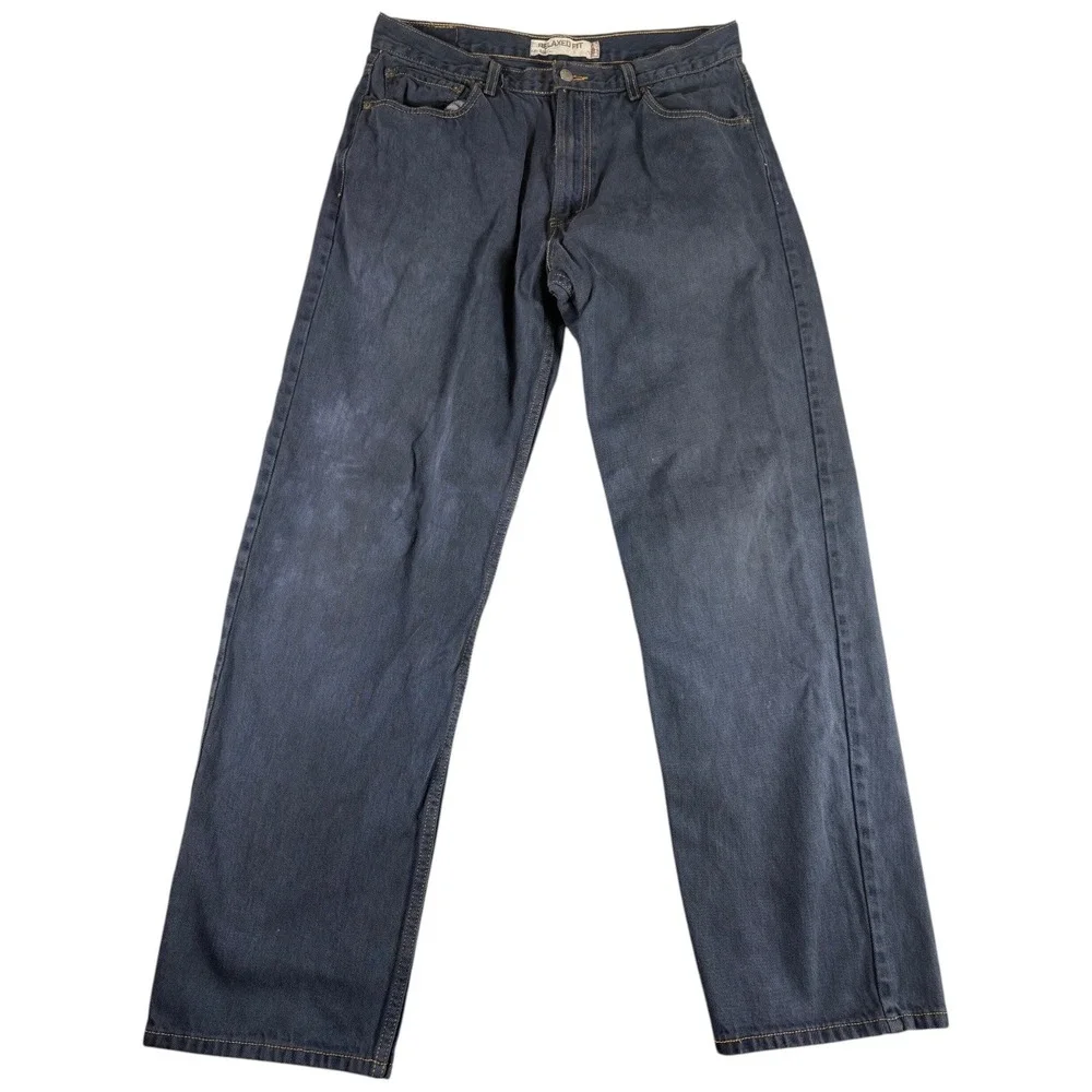 Vintage Levi's 550 Jeans Mens 36x34 Blue Denim Dark Wash Faded Work Relaxed Fit